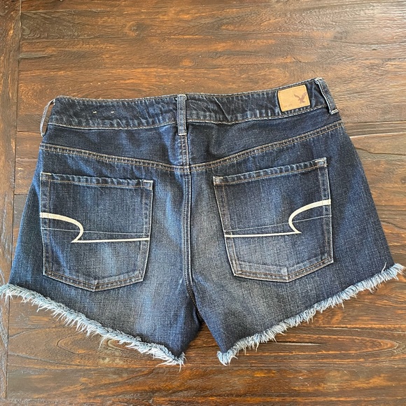 American Eagle HI-RISE FESTIVAL Cut Off Jean Shorts Size 14 - Picture 4 of 11